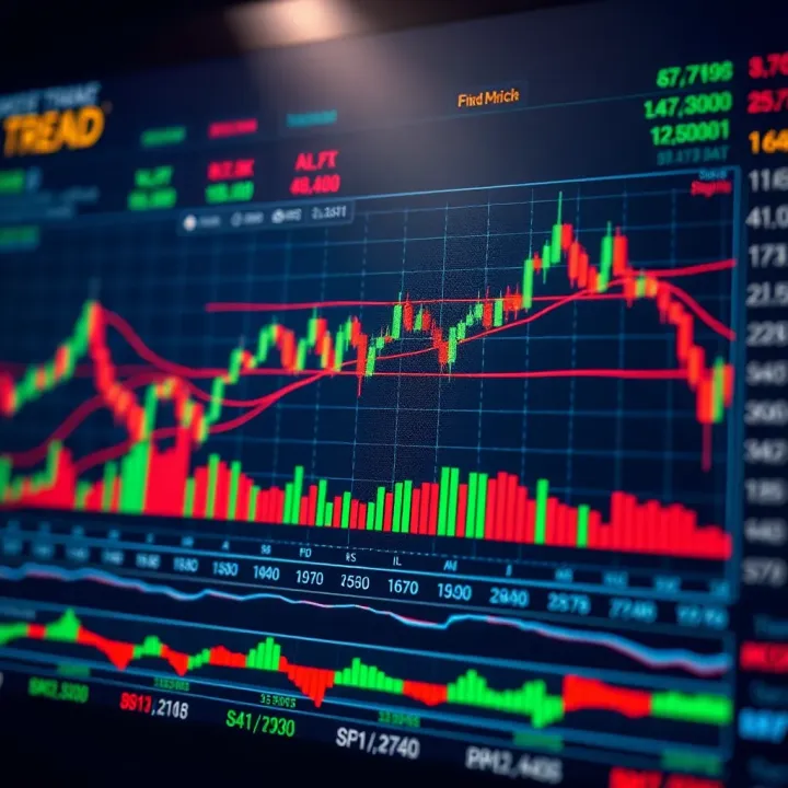 Chart displaying various common trade patterns highlighting trends and reversal signals